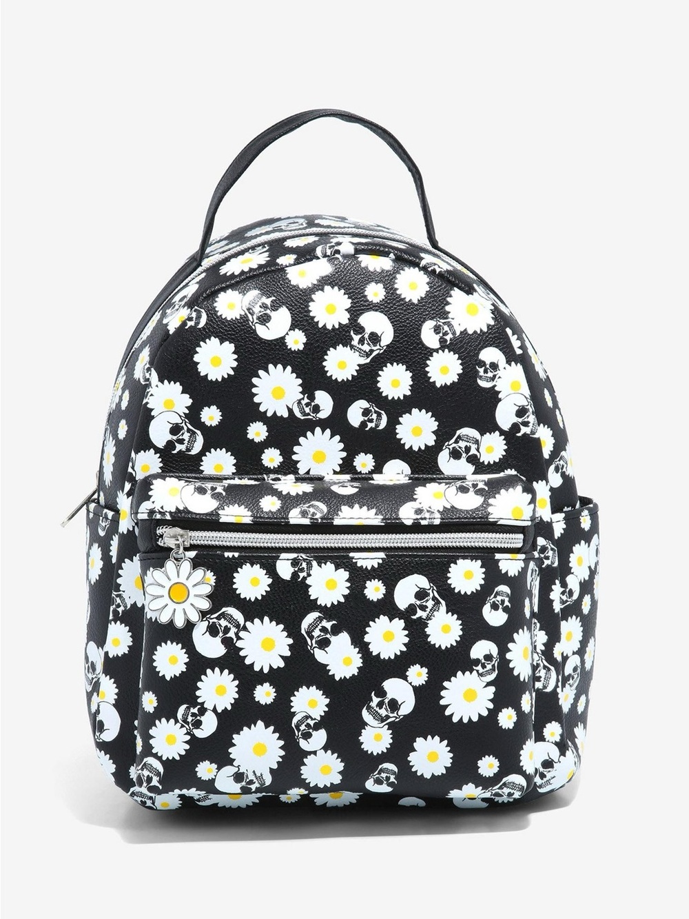 Hot Topic Black Daisies & Skulls Backpack